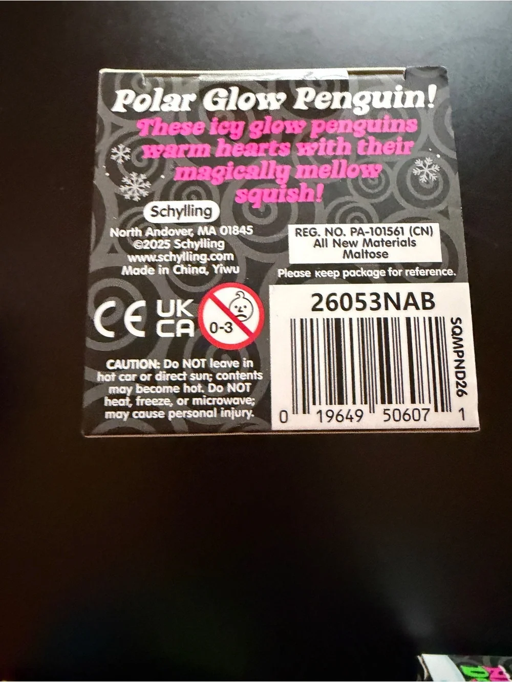 New NeeDoh Schylling Squishmas Polar Glow Squishy Toy Penguin Orange Hat Squeeze